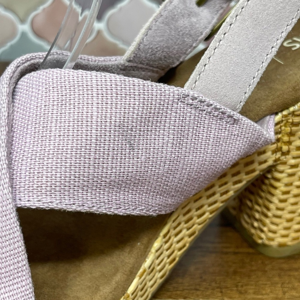 Toms - Ibiza Platform Heel Burnished Lilac‎ Heritage Canvas - Size 9 - Picture 16 of 17